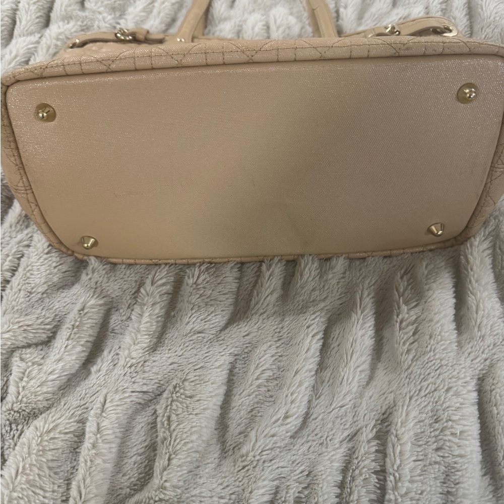 Christian Dior Coated Canvas Cannage Tote Bag with Charm - Picture 9 of 10